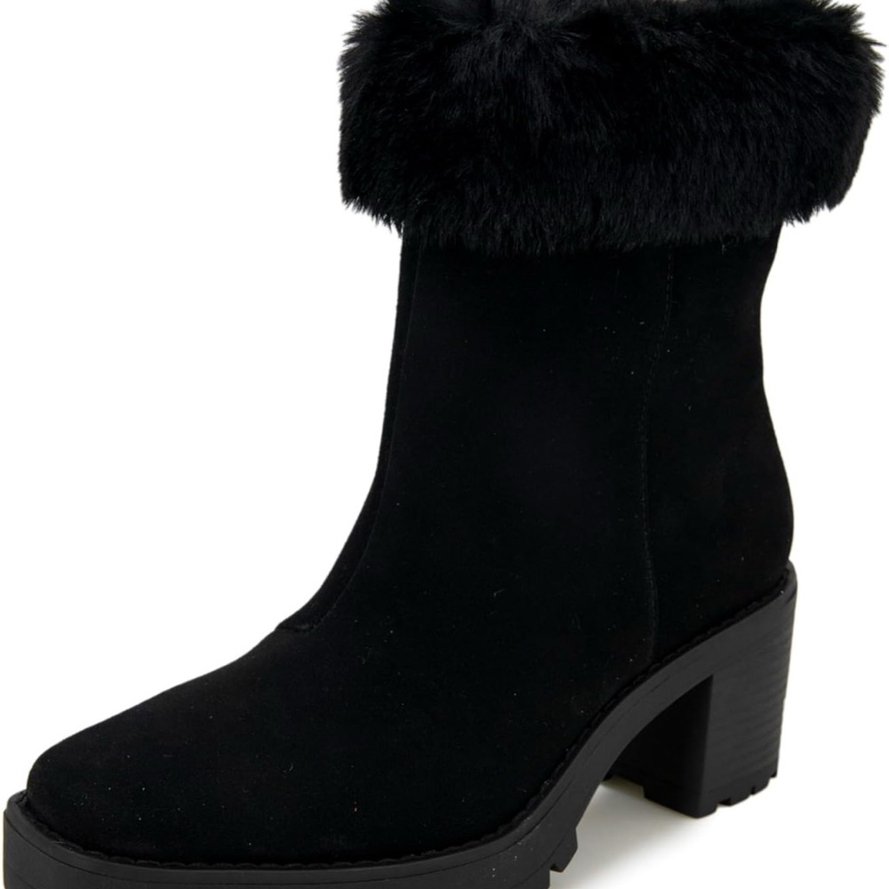Andre Assous Milana Fleece Trim Water Resistant Ankle Booties – 10M
